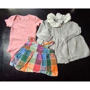 3 pc Lot 12 M Girls Cupcakes Cashmere Dress Carters Shirt Just One You Bodysuit